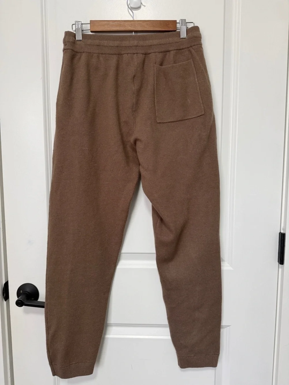 Monrow Women’s Tan Knit Jogger Pull On Sweatpants size Small